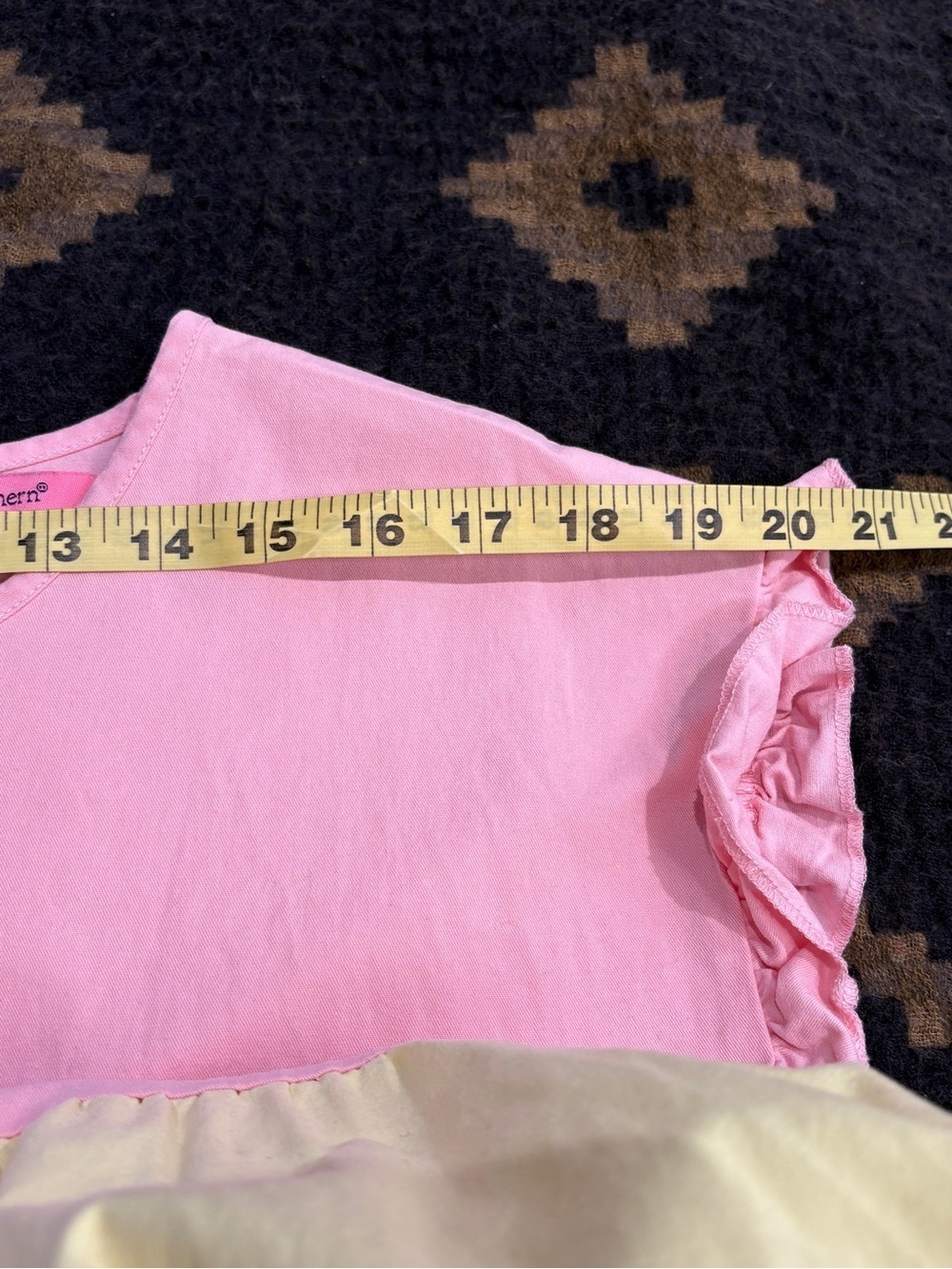 Southern Pastel Colorblock Tiered Mini Dress - Ruffle Sleeve Preppy S - Picture 8 of 12